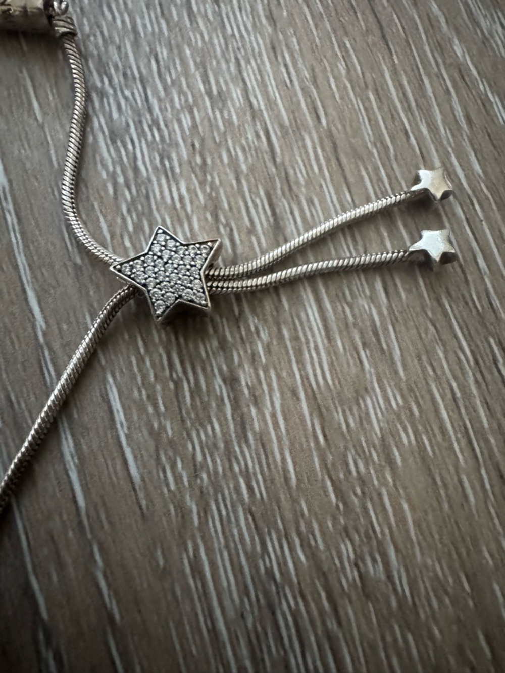 Pandora Moments Pavé Star and Snake Chain Sliding bracelet - Picture 6 of 9